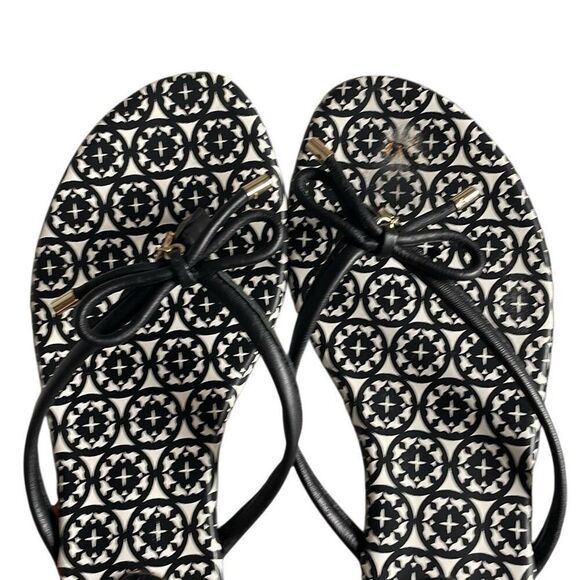 EUC Kate Spade Black White Spade Mystic Bow Slippers Size 9.5 - Picture 5 of 10